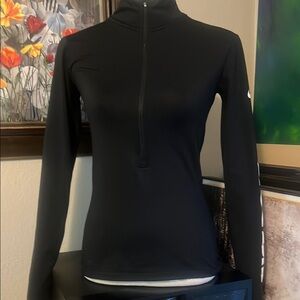 Nike Black Fitted Long Sleeve Zippered Jacket